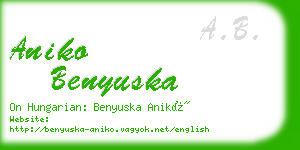 aniko benyuska business card